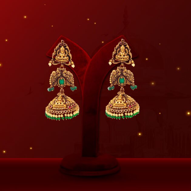 Temple antique earrings